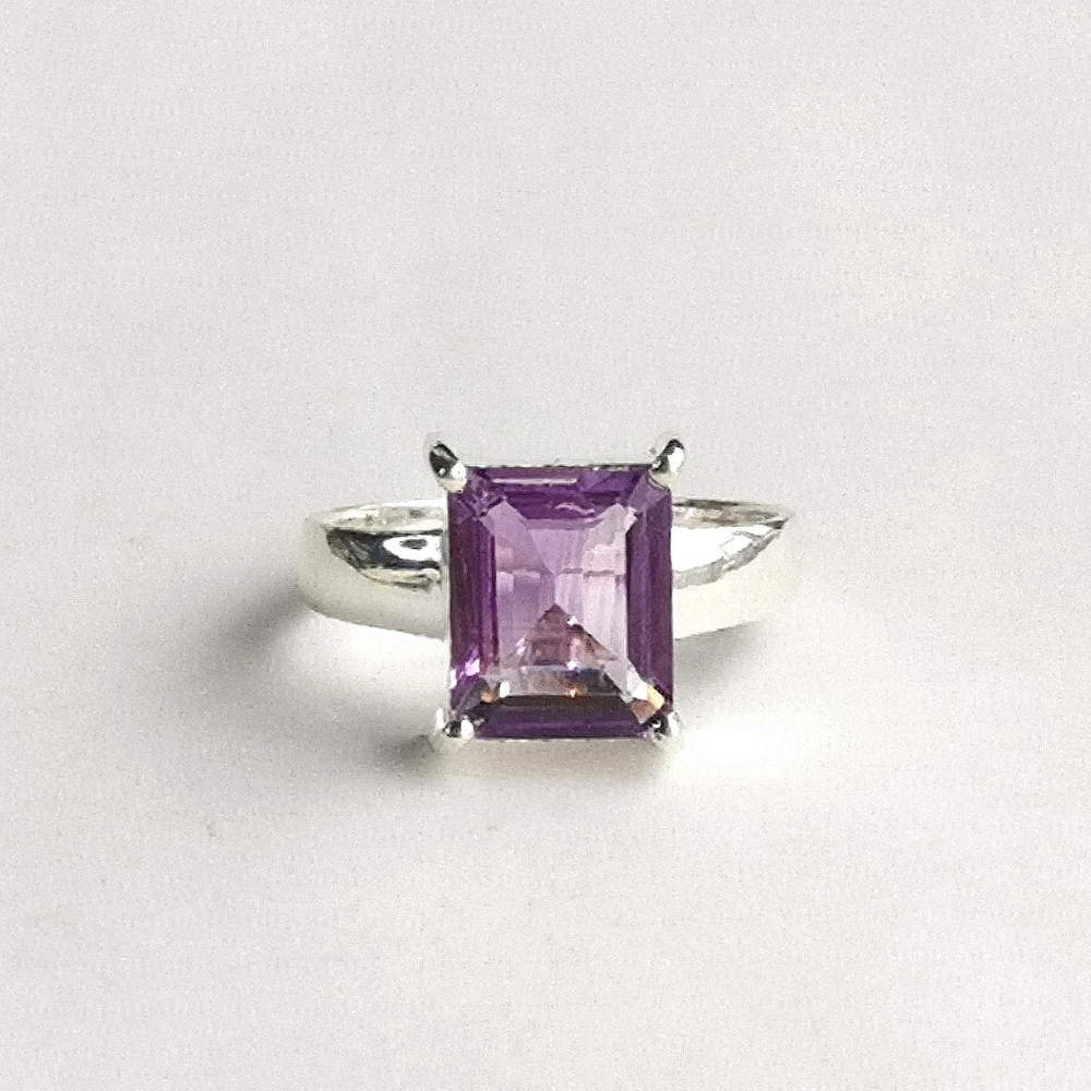 Amethyst ring in Sterling Silver Size 9 🆕 - Picture 6 of 11